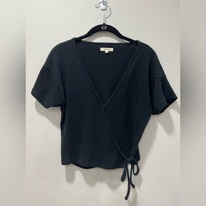 Madewell Ribbed Wrap Crop Top